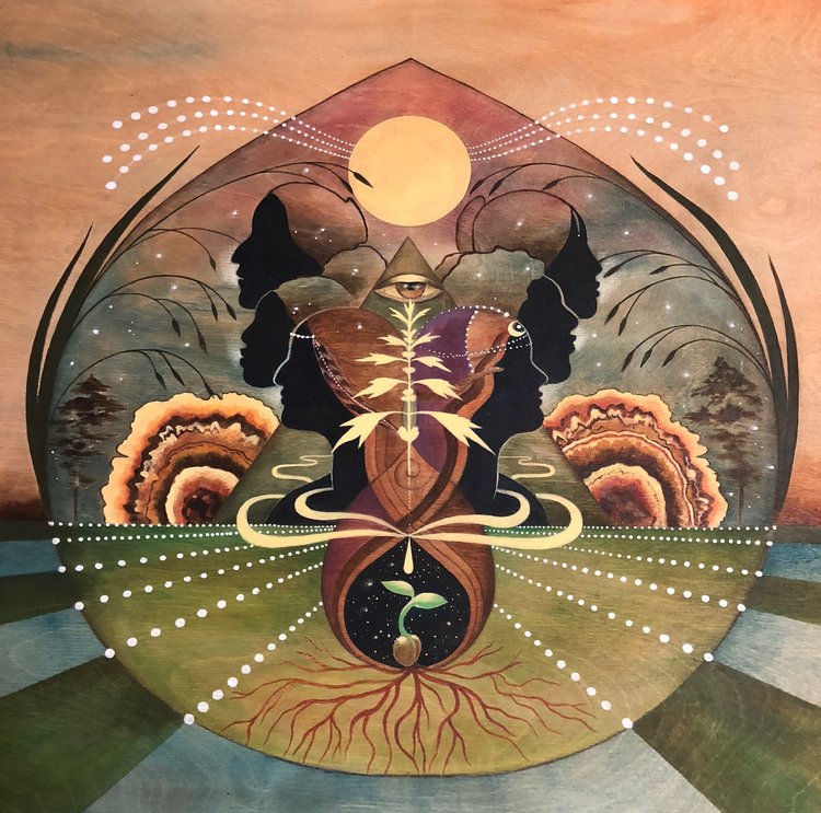 Wecology — plant medicine seed of life illustration