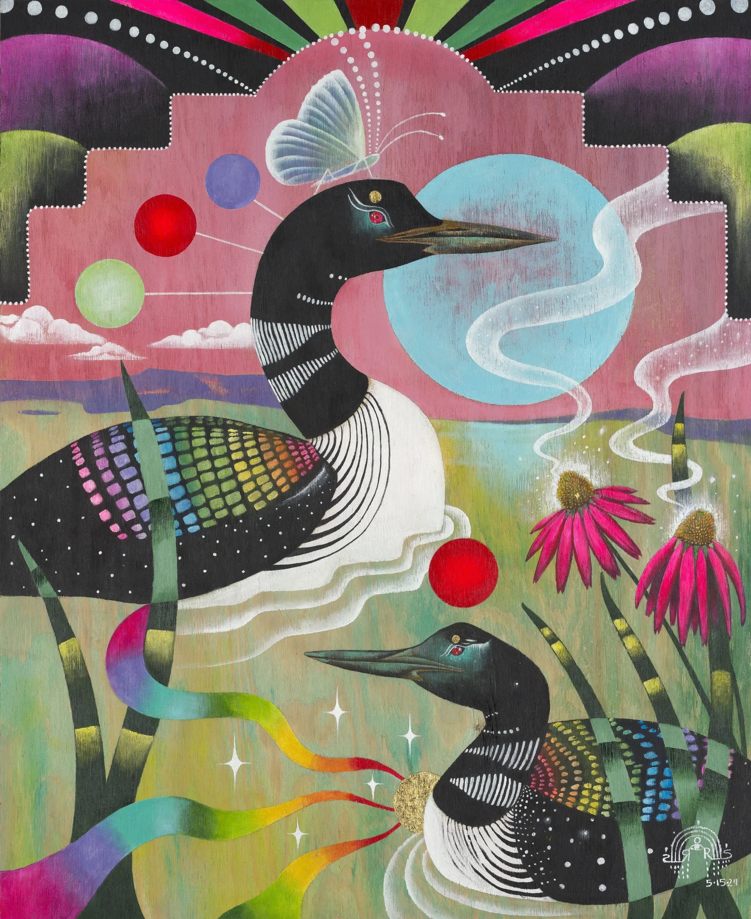 Loons small sign mural